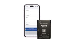 Asset5 asset tracker with Bluetooth LE 6.0 for wireless setup