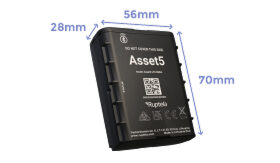 Compact Asset5 GPS asset tracker, just 70×56×28 mm