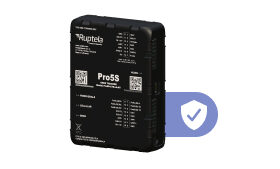 Ruptela Pro5S GNSS tracker security shield icon remote engine blocking panic button